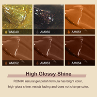 RONIKI Ensemble de Vernis à Ongles Gel 6 Couleurs 7.3 ML/Bouteille Kit de Vernis Gel Soak Off UV LED Vernis à Ongles DIY Maison Manucure Cadeaux pour Femmes