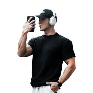 Camisetas Deportivas Casuales de Manga Corta para Hombre, Personalizadas con Logotipo, Tejido Atlético de 200g, Secado Rápido, Transpirables, Ajuste Regular, para Entrenamiento en Gimnasio - Product Image 2