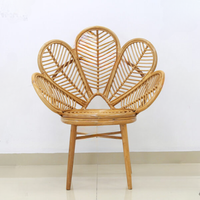 Chaise en rotin naturel en osier Intérieurs Meubles Sièges Chaise de salon faite à la main Chaise de jardin Cour Fauteuil de salon simple