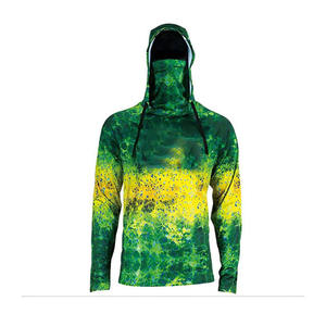 Sweat à capuche vert menthe pour homme, manches longues, protection UV, logo personnalisé sur la manche gauche, 100 % polyester, anti-UV, pull de pêche - Product Image 4