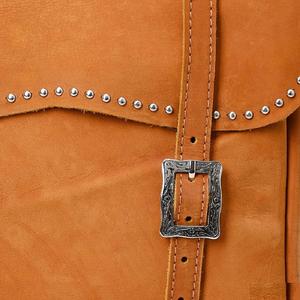 Superventas de alta calidad de cuero genuino Western Trail Tooling Carving Horse Saddle Bag - Product Image 3