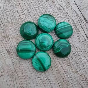 Cabochon de malachite naturelle forme ronde en vrac taille 7mm à 12mm pierre polie pierre précieuse malachite zambienne au prix de gros - Product Image 4