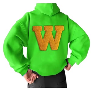 Sudadera con Capucha para Hombre, de Algodón 100%, Estilo Vintage, Básica, Informal, de Secado Rápido, Transpirable, con Bordado Chenille Personalizado de Logotipo, para Invierno - Product Image 5