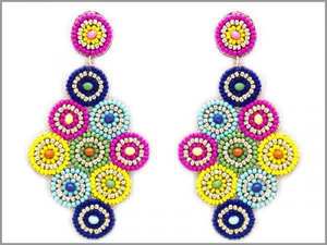 Premium Handmade Beaded Earrings Boho Chic Fashion Jewelry for Women and <b>Girls</b> At Best Price - Product Image 5