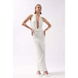 Robe longue à col en V - Sari - Sari - Product Image 6