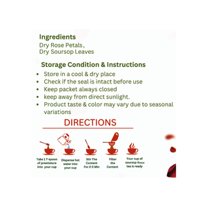 BourNeels Soursop Rose Premix 50gm Sans conservateurs Haute Vitamine C Soursop Rose Kadha Thé - Product Image 5