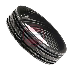 Anneaux en acier damas pour hommes femmes Anneaux en acier damas personnalisés - Product Image 3