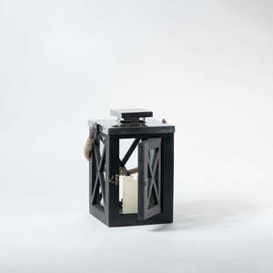 Adorno de cena romántica, candelabro de Metal de hierro creativo, revestimiento de polvo negro, tarro de linterna de hierro elegante, vela, habitación de luz - Product Image 2