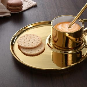 Taza de Café de Acero Inoxidable con Platillo y Cuchara, Taza de Té de Metal para Espresso, Apta para Alimentos, Reutilizable, Vajilla de Lujo para Hotel y Restaurante XL - Product Image 4