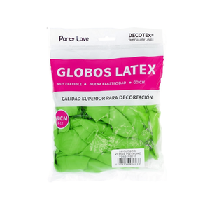 Ballons en latex Party Love 30cm vert pistache R12 pour décoration de fête - Product Image 2