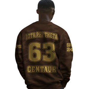 Iota Phi Theta pull en tricot 1963 Chenille lettres acrylique grec fraternité pull vêtements hiver grec vêtements - Product Image 5