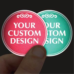 Autocollants de voiture en vinyle PVC imperméable personnalisés autocollant réfléchissant pour casque pour visibilité nocturne impression hologramme article de sécurité - Product Image 4