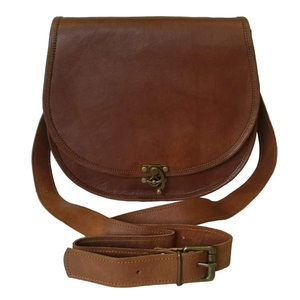 Sac de messager de style vintage pour femmes peint à la main en cuir gaufré de rose blanche feuilles florales usinées chaînes de conception occidentale Boho - Product Image 6