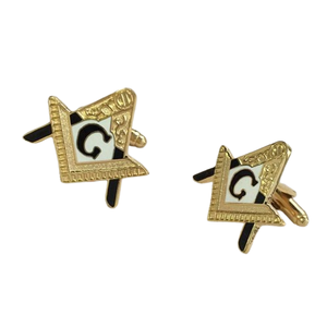 Bouton de manchette Apprentice Blue Lodge A Classic Gold Black Superbes clous personnalisables avec option de différentes couleurs avec logo personnalisé - Product Image 2