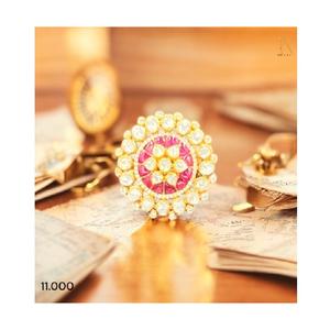 แหวนเพชรรูปดอกไม้สำหรับสาวๆชุบเงิน925อัญมณีเพชรที่ปลูกในห้องปฏิบัติการ - Product Image 1