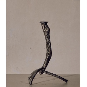 Home Decoration Metal Candle Holder Candle Stand for Lighting and <b>Set</b> Stylish Antique Finish Decorative Candle Jar Holder - Product Image 1