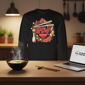 T-shirt a maniche lunghe Eat Ramen Sleep Work - Prodotto promozionale - Product Image 3