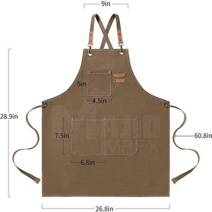 Delantales de Trabajo de Algodón al Por Mayor de Fábrica, Transpirables, con Logotipo Personalizado, Duraderos, Impermeables, Precio Económico - Product Image 3