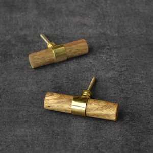 Bouton en bois perles boutons de tiroir en métal pour meubles-commode tire boutons de porte d'armoire pour cuisine salon extérieur hôtel hôpital - Product Image 2