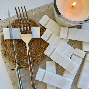 ที่วางตะเกียบหินอ่อนสุดชิคโต๊ะรับประทานอาหารสีขาวตกแต่งในงานแต่งงานเป็นมิตรต่อสิ่งแวดล้อมอุปกรณ์ร้านอาหารส่งตรงจากโรงงาน - Product Image 1