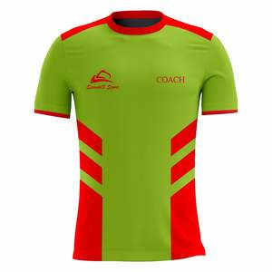 Entraîneur d'équipe personnalisé pour chemise avec logo personnalisé imprimé numériquement Tissu tricoté à séchage rapide Style sportif - Product Image 1