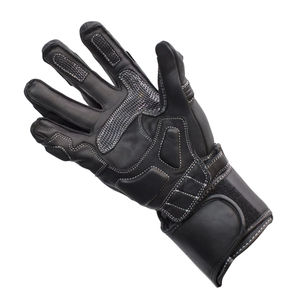 <b>Men</b> Black/White Full Finger <b>Leather</b> Motorcycle Bike Riding Protection <b>Gloves</b> Motorcycle Auto Racing Wear <b>Gloves</b> For <b>Men</b> - Product Image 3