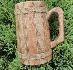 แก้วไม้ไวกิ้งสำหรับดื่มเบียร์ทำด้วยมือแก้วไม้100แก้วมักไม้ไวกิ้งแก้วมักใช้สำหรับดื่ม - Product Image 3