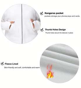 Sudadera con Capucha de Forro Polar Extra Grande para Mujer, 100% Algodón de Alta Calidad, Estilo Urbano, Ecológica, con Opciones de Personalización Frontal - Product Image 5