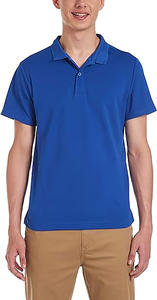 Logo personnalisé solide tricoté de haute qualité à séchage rapide à manches courtes pour hommes chemise - Product Image 2