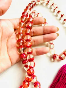 Perles de prière islamique en résine pierre naturelle 33 perles Tasbih Misbaha Tasbiih chapelet collier de perles à la mode - Product Image 3