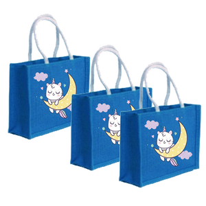 Sac fourre-tout en jute imprimé à la mode de haute qualité Grand sac à provisions fabriqué au Bengale occidental en Inde à un prix compétitif - Product Image 4