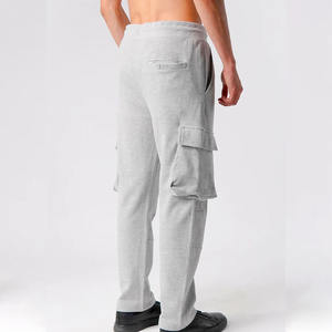 Pantalones de chándal de punto personalizados para hombre con tela de peso pesado Pantalones de chándal Hip Hop Joggers Pantalones apilados para hombres - Product Image 3