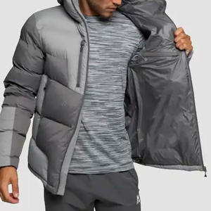 Abrigos de plumón de pato para hombre pesado Chaqueta acolchada de burbujas con cremallera personalizada para el estilo de la calle principal de invierno - Product Image 3