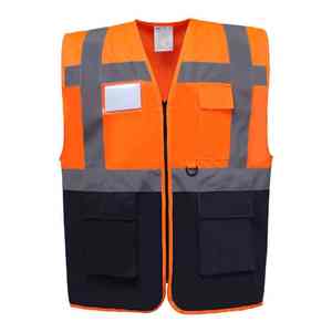 Chaleco de seguridad de alta visibilidad para hombre, chaqueta de material de malla transpirable fuerte con logotipo personalizable, seguridad mejorada - Product Image 3