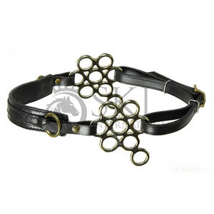 Elegante flor ajustable Cavemore Bitless Horse Bit personalizable cuero genuino acolchado hebillas negro marrón producto ecuestre - Product Image 2