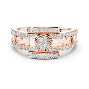 Bague pour femme en diamant de laboratoire 0,636 CT, design de créateur, clarté VVSVS EF, taille brillant rond, or 18 carats, 14 carats, 10 carats et argent 925 - Product Image 1