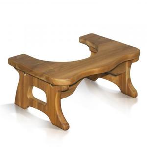 Taburete de baño de madera de teca maciza Gabe, diseño superior inclinado de granja moderno, incluye almacenamiento de inodoro, cocina, Villa al aire libre HD701001 - Product Image 3