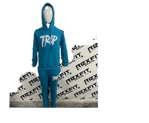 Broderie Patching Survêtement Tackle Twill Survêtement Sweat À Capuche Hommes Surdimensionné Blanc Hoodies & Jogger Ensemble - Product Image 2