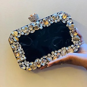 Handbag Clutch <b>Bag</b> for Evening <b>Party</b> Wedding Wear Box Style Fashion Handbags Best Selling Antique Women's Resin - Product Image 4