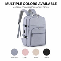 Sac à dos de voyage imperméable pour week-end avec fermeture éclair USB, sacs pour ordinateur portable, sac à dos multifonctionnel unisexe pour adultes