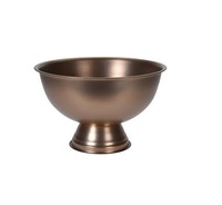 Refroidisseur de boissons en cuivre antique fleur seau à glace présentoir vin de champagne pour la main avec couvercle et produit Offre Spéciale