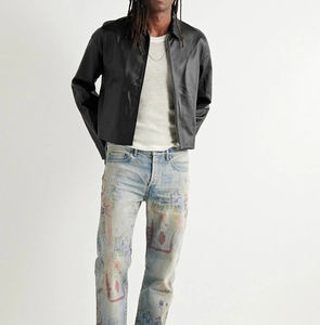 Chaqueta Punk de cuero con tachuelas rojas para hombre, chaqueta de batalla, ropa de abrigo atrevida y elegante para una declaración de moda distintiva - Product Image 4