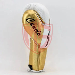 Guantes de Boxeo Edición «No Boxing No Life» de Gran Venta Hechos a Mano en Piel de Vaca Color Blanco/Dorado - Product Image 6