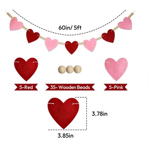 ลูกปัดไม้รูปหัวใจสีลูกปัดไม้รูปทรงกำหนดได้เองจัดส่งรวดเร็วจากอินเดีย - Product Image 4