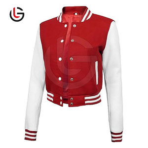 Hot Selling <b>Women</b> Regular Letterman <b>Jacket</b> Breathable Solid Color Winter Knitted Cotton - Product Image 1
