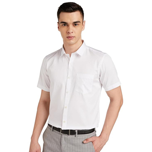 Men's Tailored Fit Half Sleeve Business <b>Shirt</b> with Button Down Front Made From Twill Fabric-for <b>Office</b> Uniforms Professional Use - Product Image 1