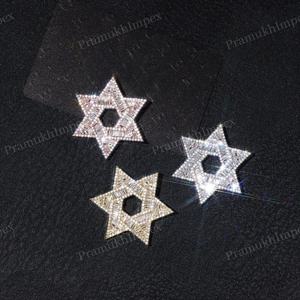 จี้รูปดาวเพชรโมอิส925เงินประดับอัญมณีฮิปฮอปสร้อยคอทางศาสนาสุดหรูสำหรับชายและหญิง - Product Image 2