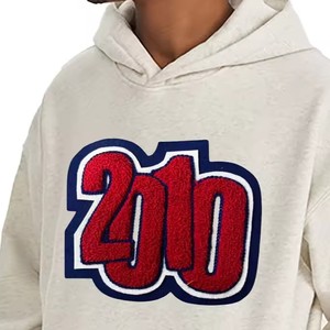 Latest <b>Design</b> Men Chenille Embroidery Hoodies High Quality Breathable Comfortable Hot Selling 100% Cotton Eco-Friendly Winter - Product Image 2