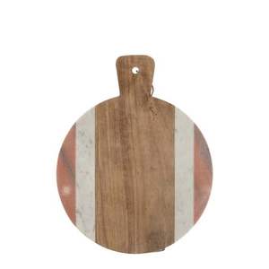 Planche à découper en métal manguier en bois avec design en ligne Coupe-légumes de cuisine Chef d'hôtel utilisé - Product Image 1