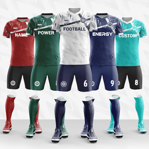 Conjunto de Uniforme de Fútbol Personalizable Unisex para Adultos, 100% Poliéster INTERLOCK COOLDRY, Logotipo Personalizado, Impresión por Sublimación, Nombre del Equipo - Product Image 6